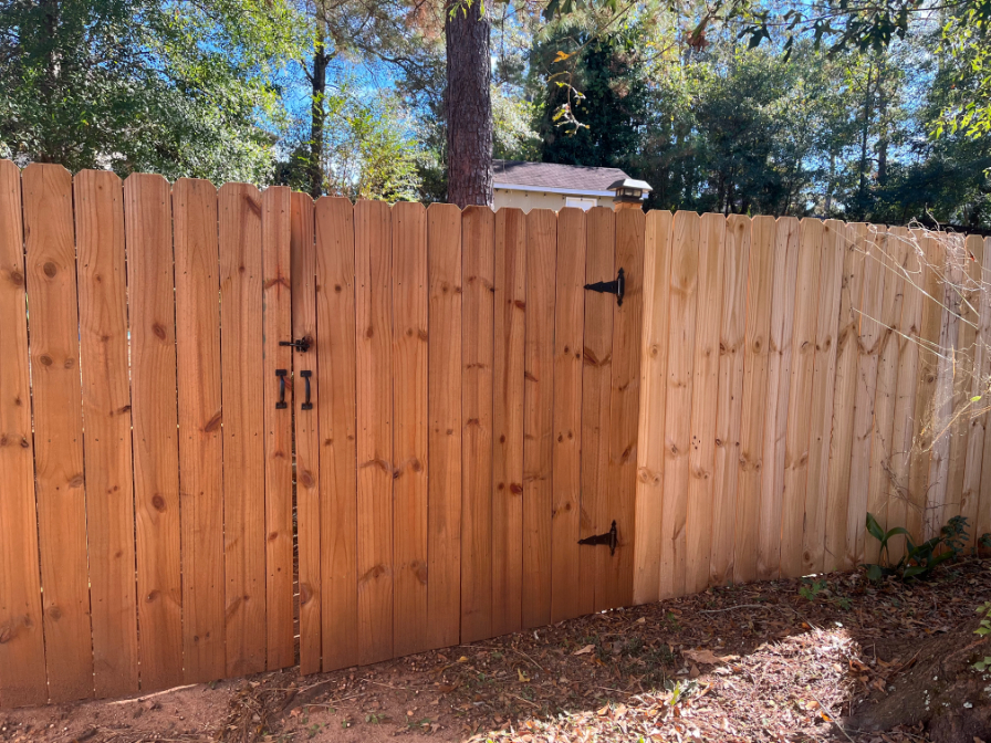 Fence staining